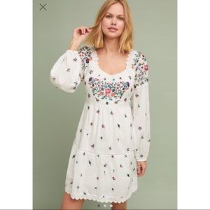 Anthropologie Maeve Embroidered Dress